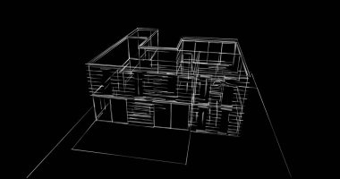 soyut mimari duvar kağıdı tasarımı, dijital konsept arkaplan