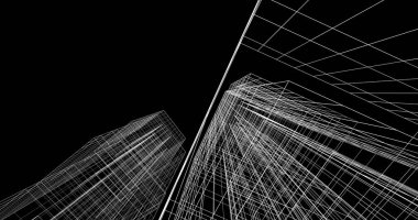 soyut mimari duvar kağıdı tasarımı, dijital konsept arkaplan