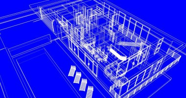 soyut mimari duvar kağıdı tasarımı, dijital konsept arkaplan