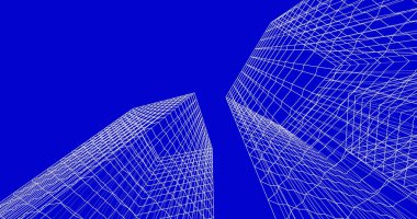 soyut mimari duvar kağıdı tasarımı, dijital konsept arkaplan