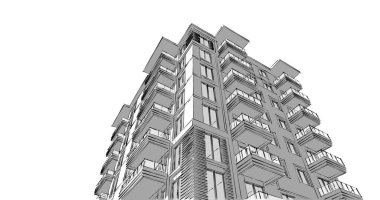 soyut mimari duvar kağıdı tasarımı, dijital konsept arkaplan