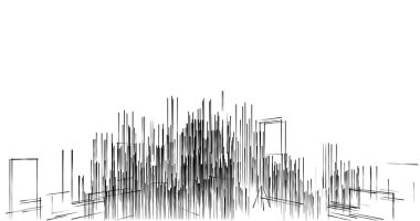 soyut mimari duvar kağıdı tasarımı, dijital konsept arkaplan