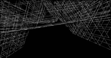 soyut mimari duvar kağıdı tasarımı, dijital konsept arkaplan