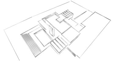 soyut mimari duvar kağıdı tasarımı, dijital konsept arkaplan