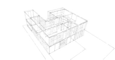 soyut mimari duvar kağıdı tasarımı, dijital konsept arkaplan