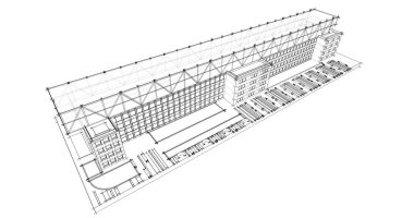 soyut mimari duvar kağıdı tasarımı, dijital konsept arkaplan