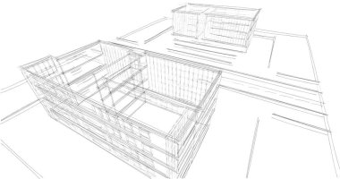 soyut mimari duvar kağıdı tasarımı, dijital konsept arkaplan