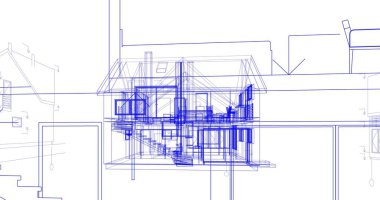 soyut mimari duvar kağıdı tasarımı, dijital konsept arkaplan