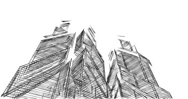 soyut mimari duvar kağıdı tasarımı, dijital konsept arkaplan