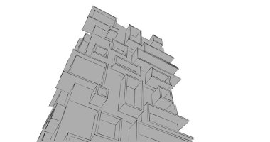 soyut mimari duvar kağıdı tasarımı, dijital konsept arkaplan