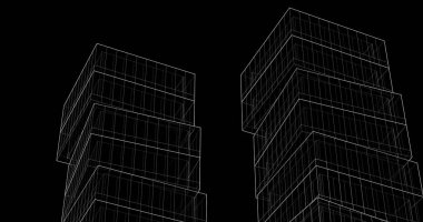 soyut mimari duvar kağıdı tasarımı, dijital konsept arkaplan