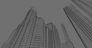 soyut mimari duvar kağıdı tasarımı, dijital konsept arkaplan