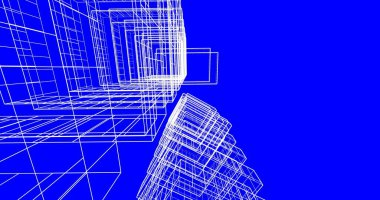 soyut mimari duvar kağıdı tasarımı, dijital konsept arkaplan