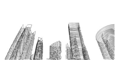 soyut mimari duvar kağıdı tasarımı, dijital konsept arkaplan