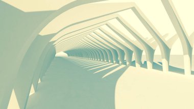 Mimari sanat konseptinde soyut çizgiler, minimum geometrik şekiller. 