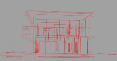 soyut mimari duvar kağıdı tasarımı, dijital konsept arkaplan