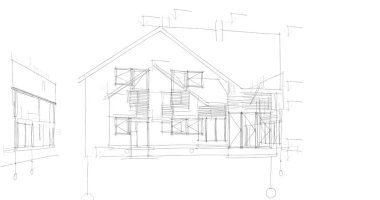 soyut mimari duvar kağıdı tasarımı, dijital konsept arkaplan