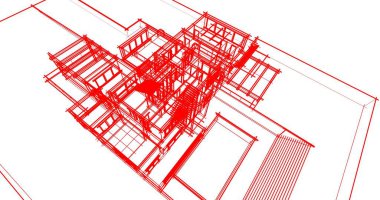 soyut mimari duvar kağıdı tasarımı, dijital konsept arkaplan