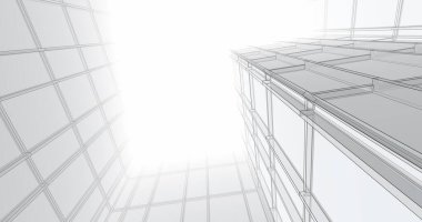 soyut mimari duvar kağıdı tasarımı, dijital konsept arkaplan