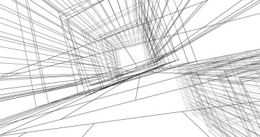 soyut mimari duvar kağıdı tasarımı, dijital konsept arkaplan