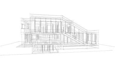 soyut mimari duvar kağıdı tasarımı, dijital konsept arkaplan