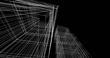 soyut mimari duvar kağıdı tasarımı, dijital konsept arkaplan