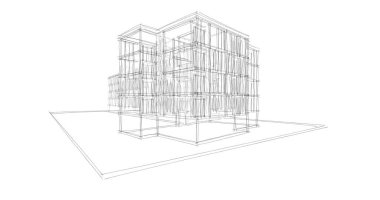 soyut mimari duvar kağıdı tasarımı, dijital konsept arkaplan