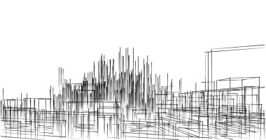 soyut mimari duvar kağıdı tasarımı, dijital konsept arkaplan