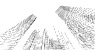 soyut mimari duvar kağıdı tasarımı, dijital konsept arkaplan