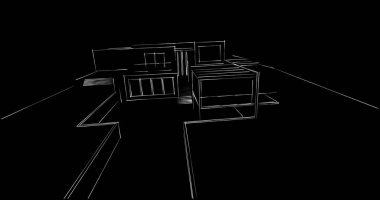 soyut mimari duvar kağıdı tasarımı, dijital konsept arkaplan