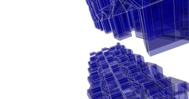 soyut mimari duvar kağıdı tasarımı, dijital konsept arkaplan