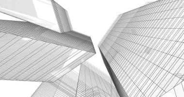 soyut mimari duvar kağıdı tasarımı, dijital konsept arkaplan