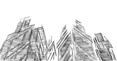 soyut mimari duvar kağıdı tasarımı, dijital konsept arkaplan