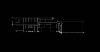 Mimari sanat konseptinde soyut çizgiler, minimum geometrik şekiller. 