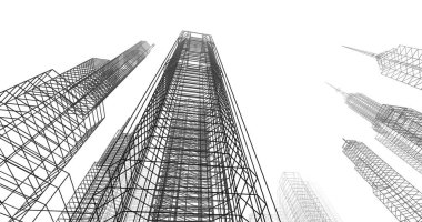 soyut mimari duvar kağıdı tasarımı, dijital konsept arkaplan