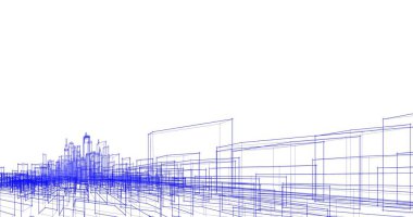soyut mimari duvar kağıdı tasarımı, dijital konsept arkaplan
