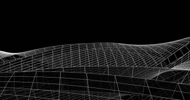 soyut mimari duvar kağıdı tasarımı, dijital konsept arkaplan