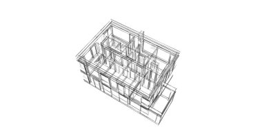 soyut mimari duvar kağıdı tasarımı, dijital konsept arkaplan