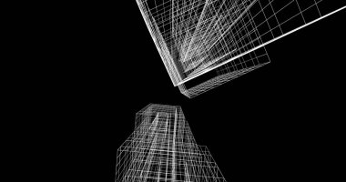 soyut mimari duvar kağıdı tasarımı, dijital konsept arkaplan