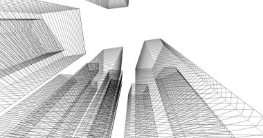 soyut mimari duvar kağıdı tasarımı, dijital konsept arkaplan