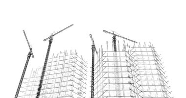 soyut mimari duvar kağıdı tasarımı, dijital konsept arkaplan