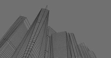 soyut mimari duvar kağıdı tasarımı, dijital konsept arkaplan