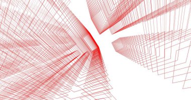 soyut mimari duvar kağıdı tasarımı, dijital konsept arkaplan