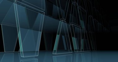 soyut mimari duvar kağıdı tasarımı, dijital konsept arkaplan