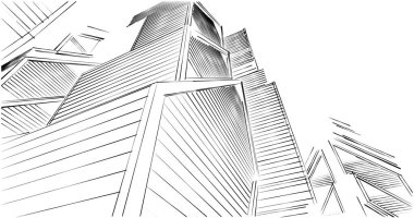 soyut mimari duvar kağıdı tasarımı, dijital konsept arkaplan