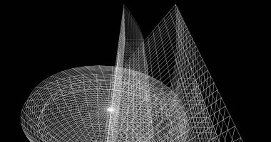 soyut mimari duvar kağıdı tasarımı, dijital konsept arkaplan