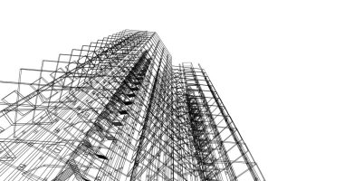 soyut mimari duvar kağıdı tasarımı, dijital konsept arkaplan