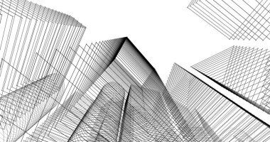 soyut mimari duvar kağıdı tasarımı, dijital konsept arkaplan