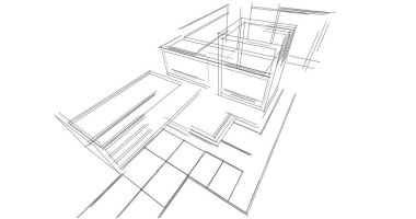 soyut mimari duvar kağıdı tasarımı, dijital konsept arkaplan