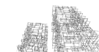 soyut mimari duvar kağıdı tasarımı, dijital konsept arkaplan